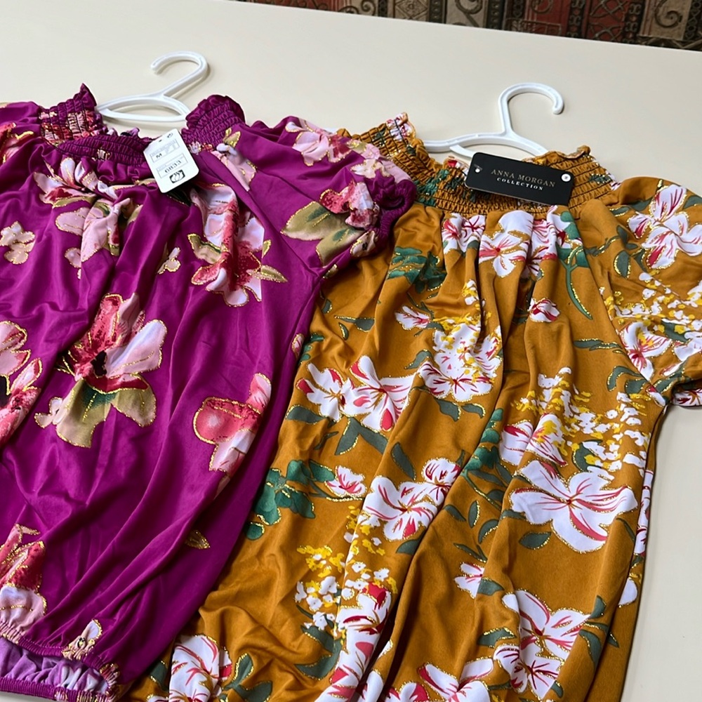 Anna Morgan Bundle Short Sleeve Blouse